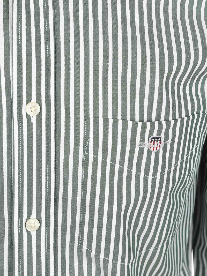 Gant Freizeithemd Stripe Grün - Größe XL günstig online kaufen