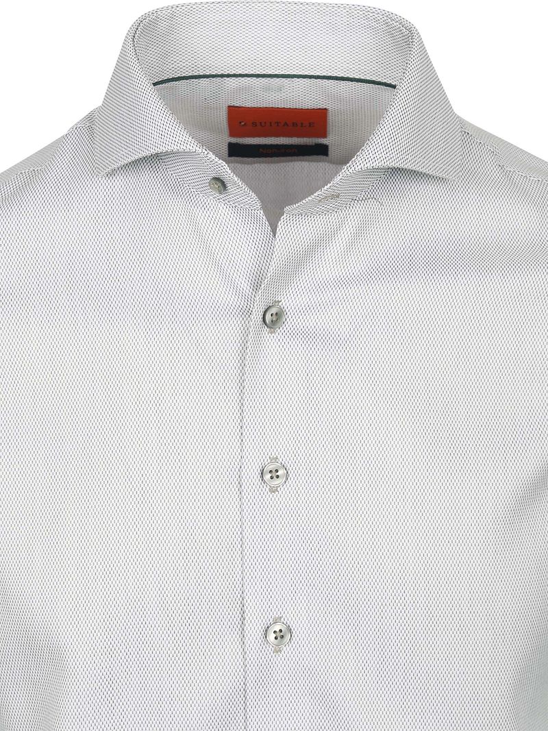 Suitable Hemd Jacquard Luxe Grün - Größe 38 günstig online kaufen