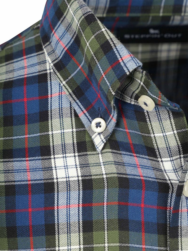 Suitable Hemd Flanel Checks Grün Blau - Größe S günstig online kaufen