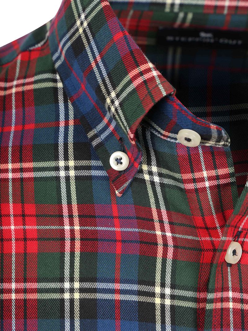 Suitable Hemd Flanel Checks Rot - Größe S günstig online kaufen