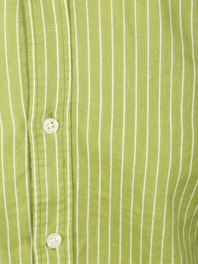 Scotch and Soda Leinenhemd Streifen Grün - Größe XL günstig online kaufen