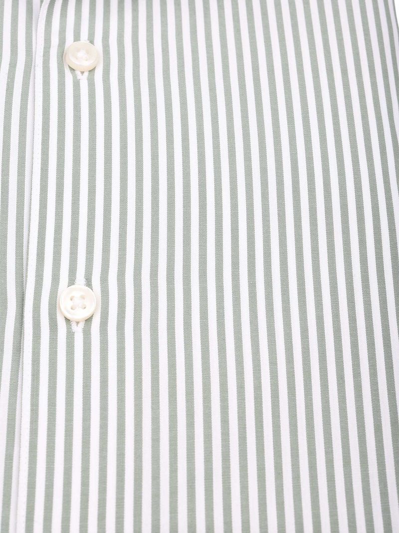 Suitable Twill Hemd Extra Long Sleeves Streifen Grün - Größe 42 günstig online kaufen