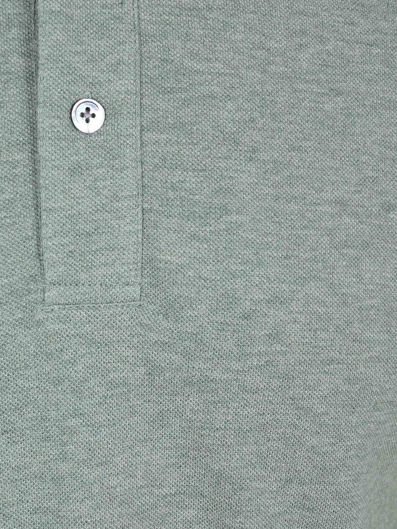 Profuomo Piqué Poloshirt Melange Grün - Größe L günstig online kaufen