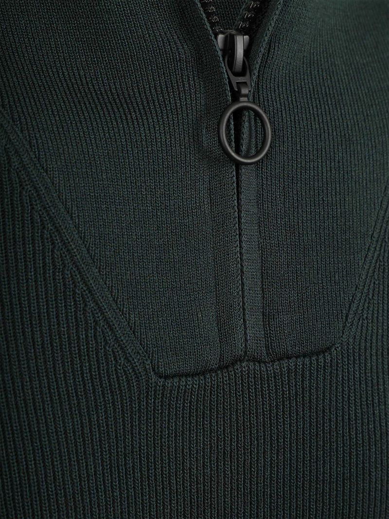 Suitable Half Zip Pullover Tias Cooldry Knit Moosgrün - Größe M günstig online kaufen