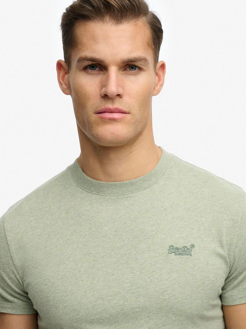 Superdry Essential T-Shirt Melange Grün - Größe XL günstig online kaufen