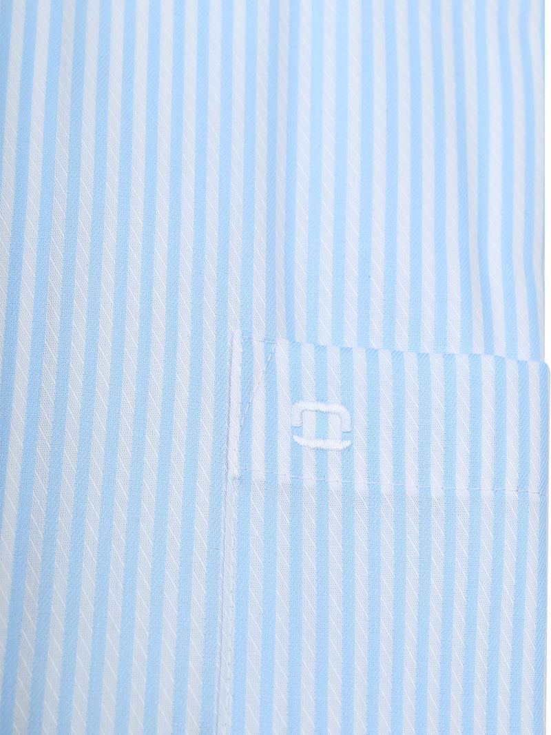 OLYMP Luxor Hemd Streifen Blau - Größe 48 günstig online kaufen