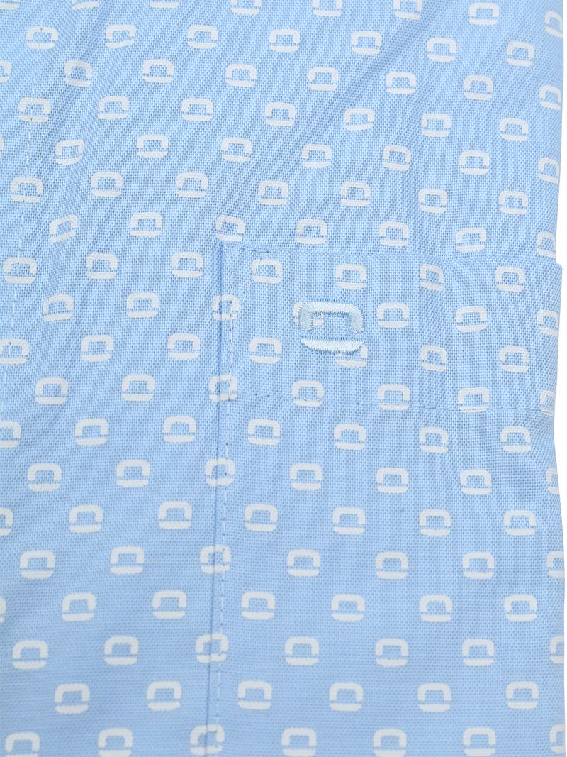 OLYMP Luxor Hemd Druck Logo Blau - Größe 40 günstig online kaufen