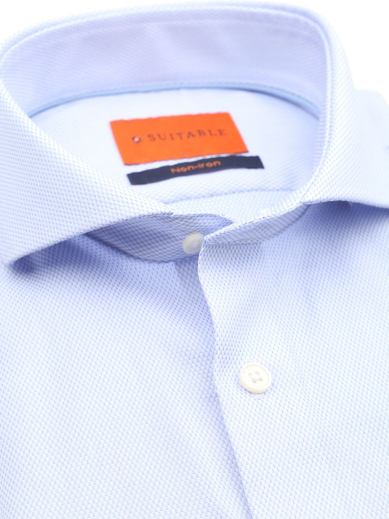 Suitable Hemd Jacquard Luxe Hellblau - Größe 40 günstig online kaufen