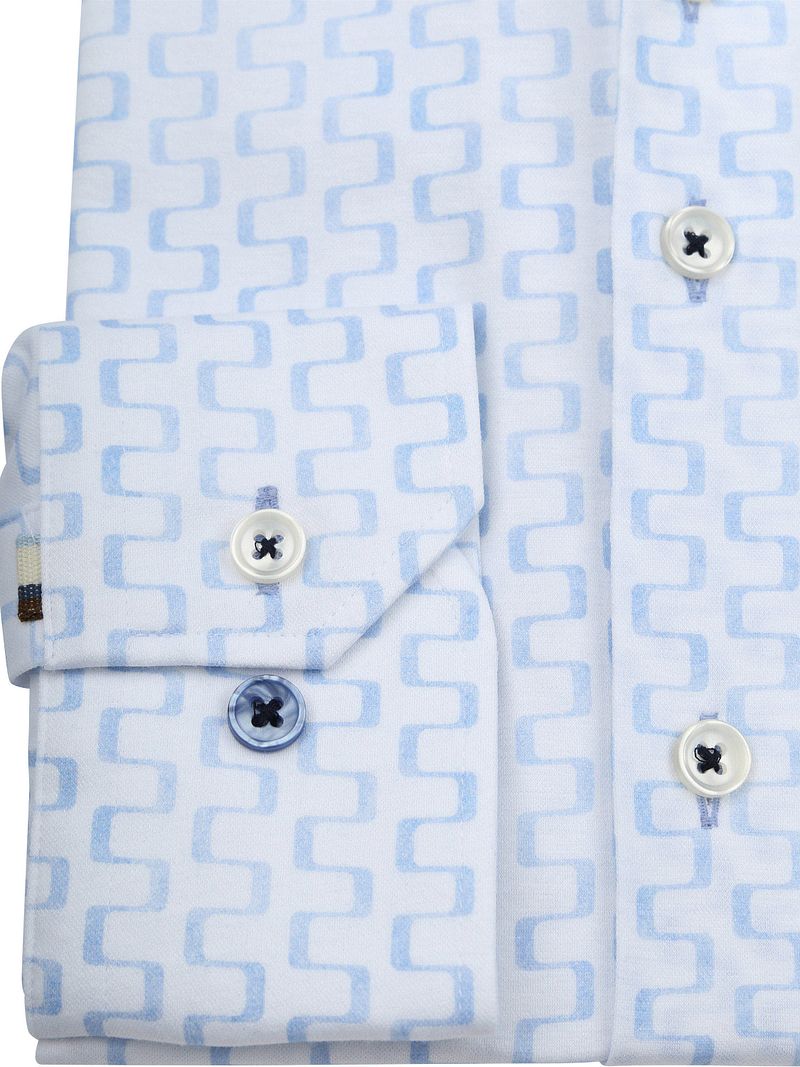 R2 Hemd Sorona Druck Hellblau - Größe 42 günstig online kaufen