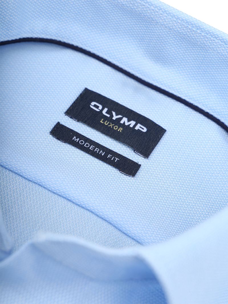 OLYMP Luxor Short Sleeve Hemd Structure Hellblau - Größe 46 günstig online kaufen
