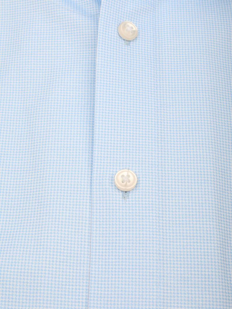 OLYMP Luxor Hemd Pied De Poule Blau - Größe 46 günstig online kaufen