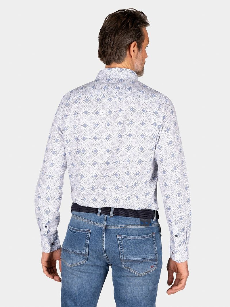 NZA Hemd Karson Leinen Blend Blau - Größe L günstig online kaufen