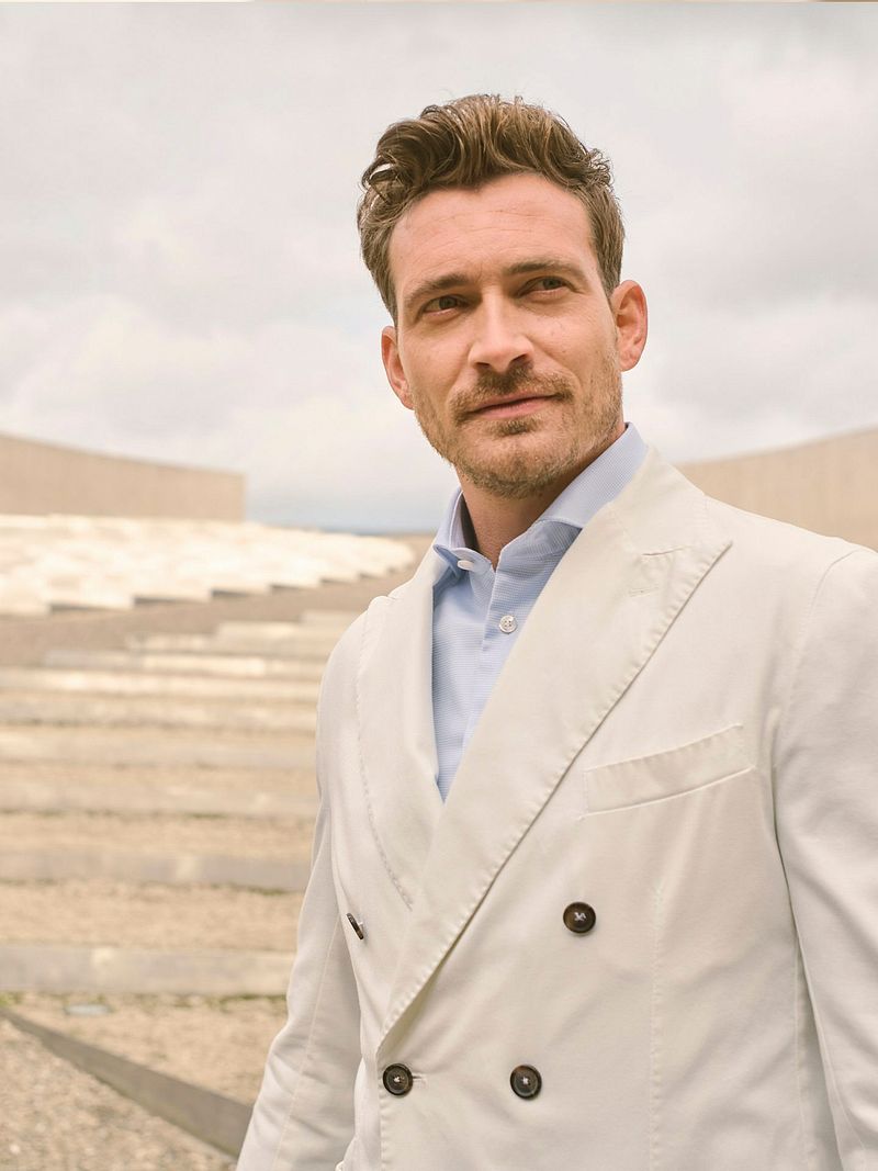 John Miller Hemd Small Check Hellblau - Größe 39 günstig online kaufen