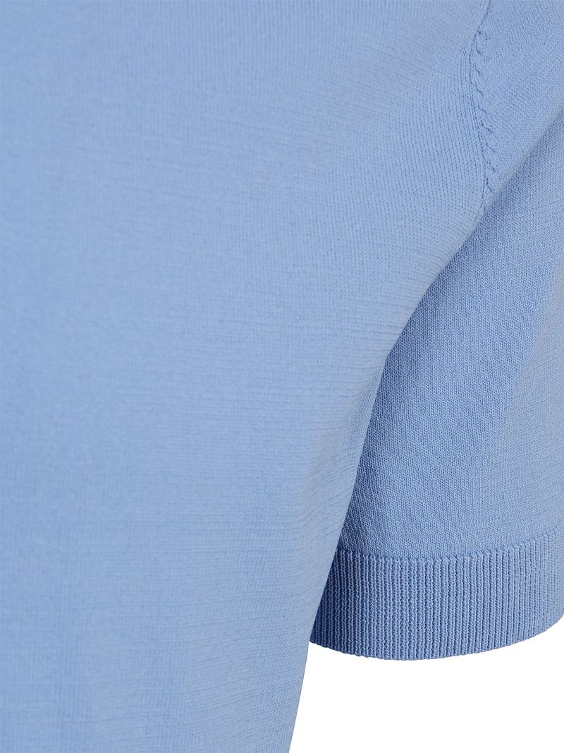 Suitable Knitted Half Zip Poloshirt Dan Hellblau - Größe XL günstig online kaufen