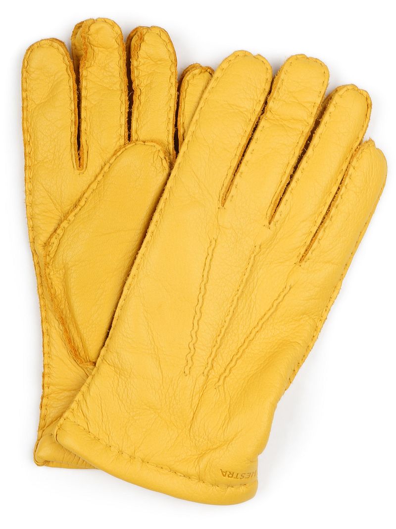 Hestra Handschoen Matthew Leer Geel