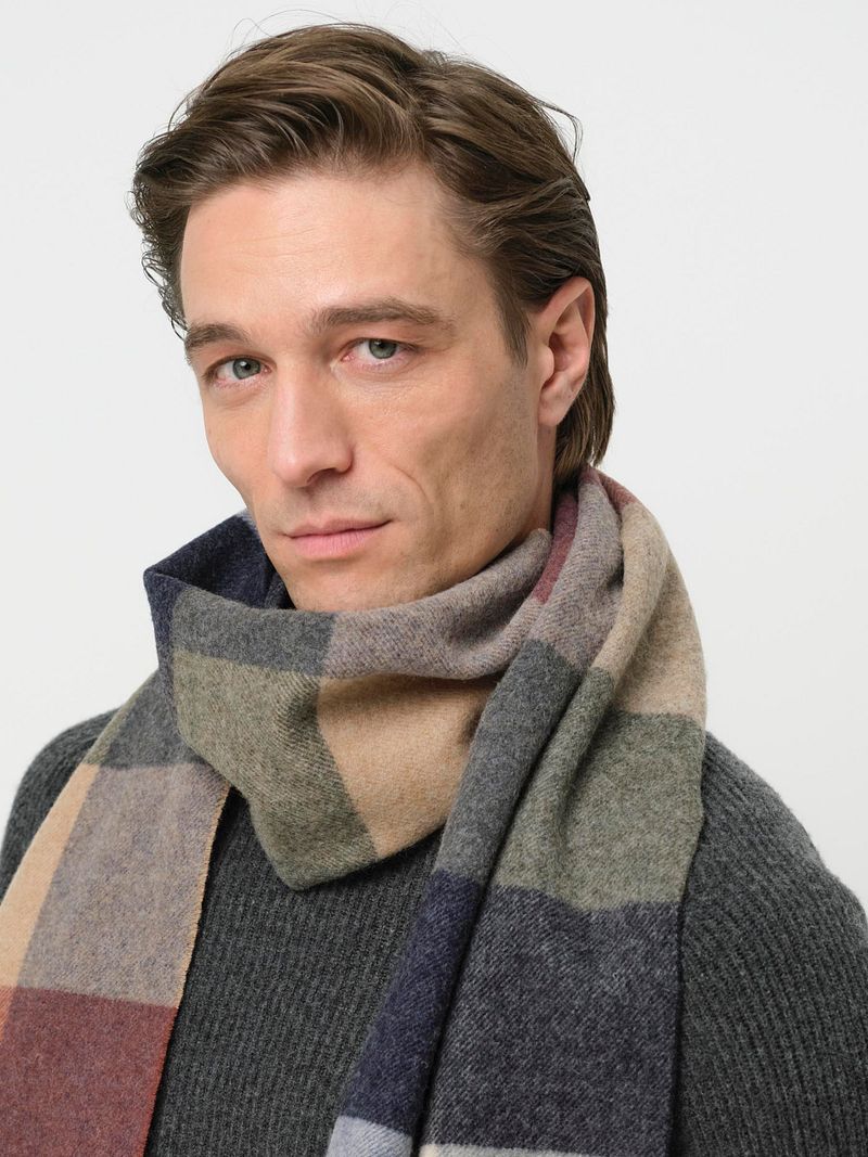 Profuomo Schal Wolle Karo Multicolour - günstig online kaufen