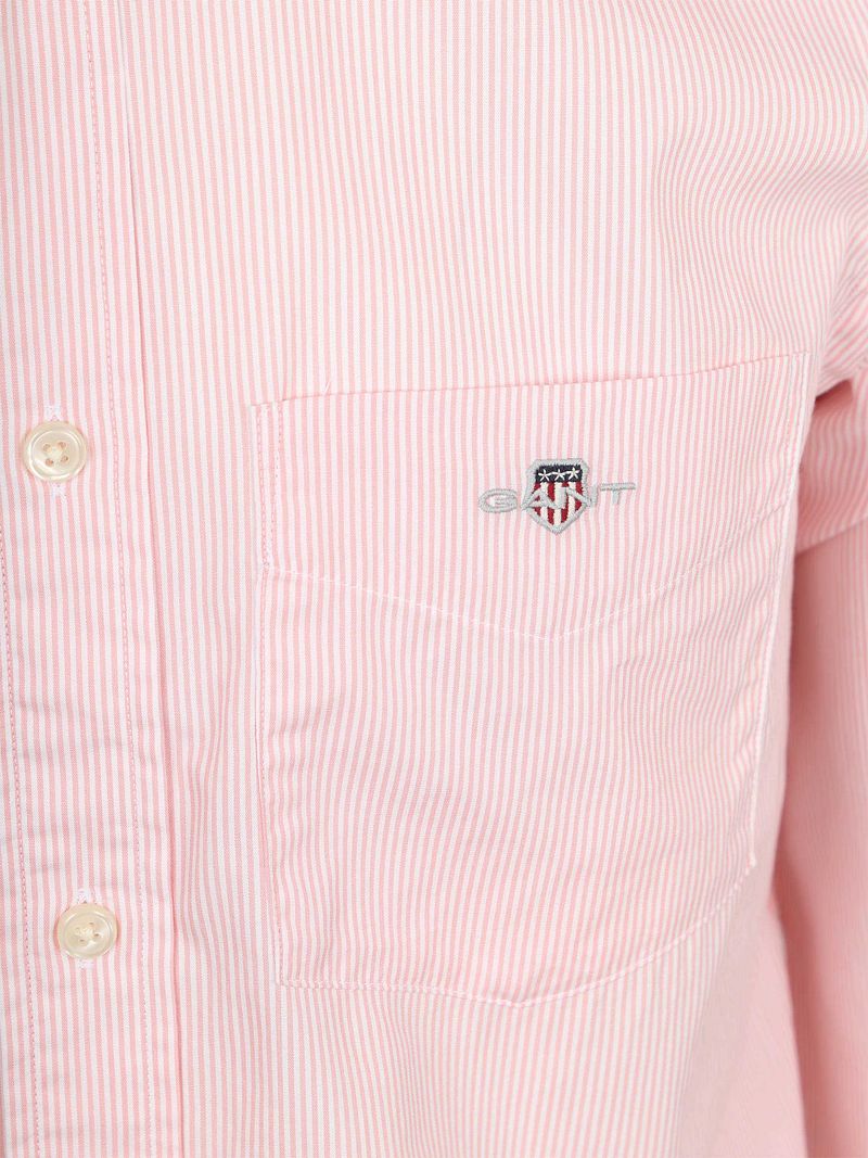 Gant Poplin Banker Hemd Stripe Rosa - Größe XXL günstig online kaufen