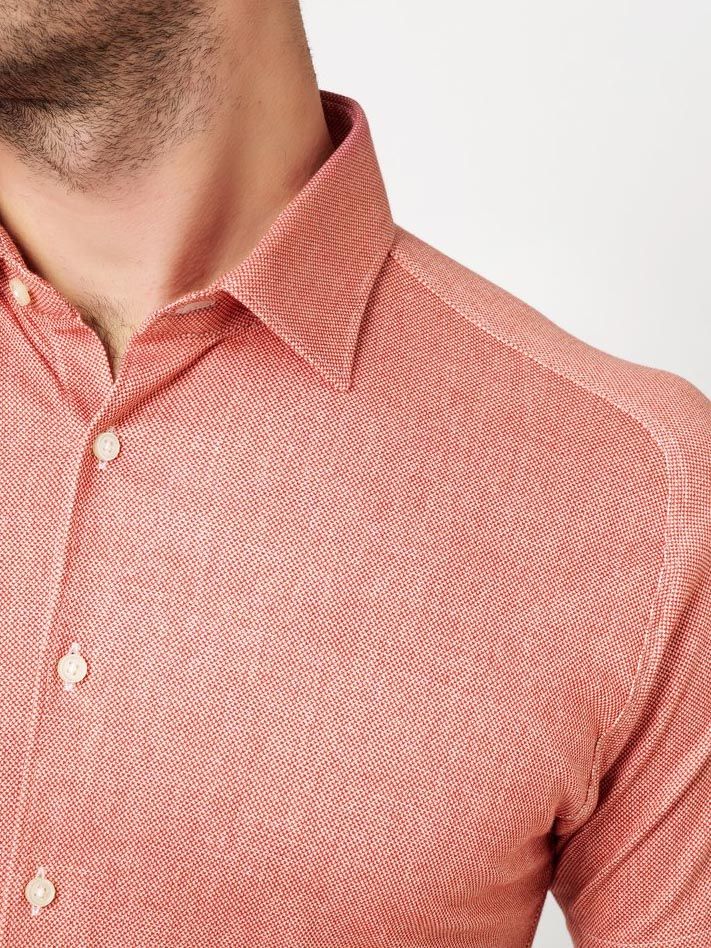 Desoto Short Sleeve Oxford Optics Hemd Apricot Rosa - Größe XL günstig online kaufen