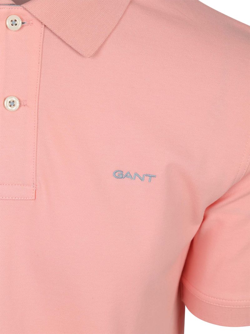Gant Contrast Piqué Poloshirt Bubbelgum Rosa - Größe L günstig online kaufen