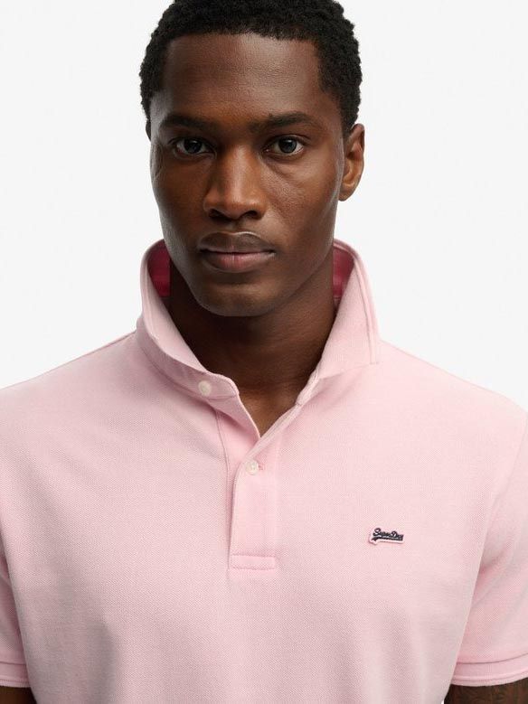 Superdry Polo Pique Klassisch Montauk Rosa - Größe M günstig online kaufen