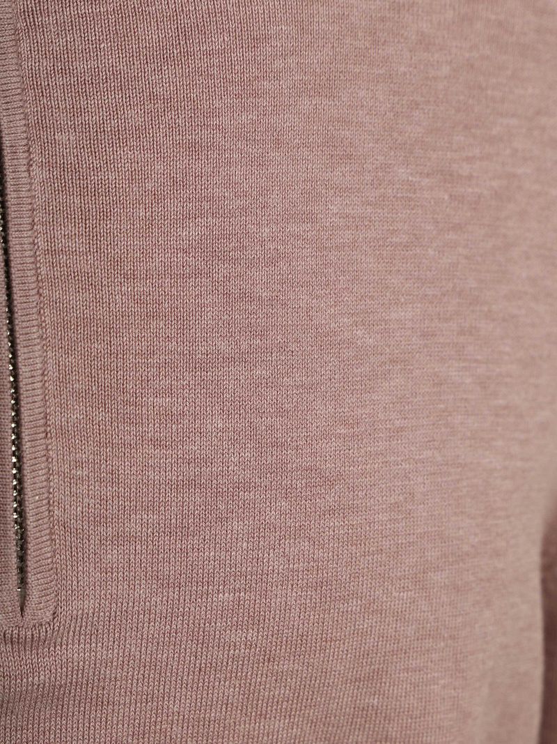 Profuomo Half Zip Pullover Luxury Basic Rosa - Größe M günstig online kaufen