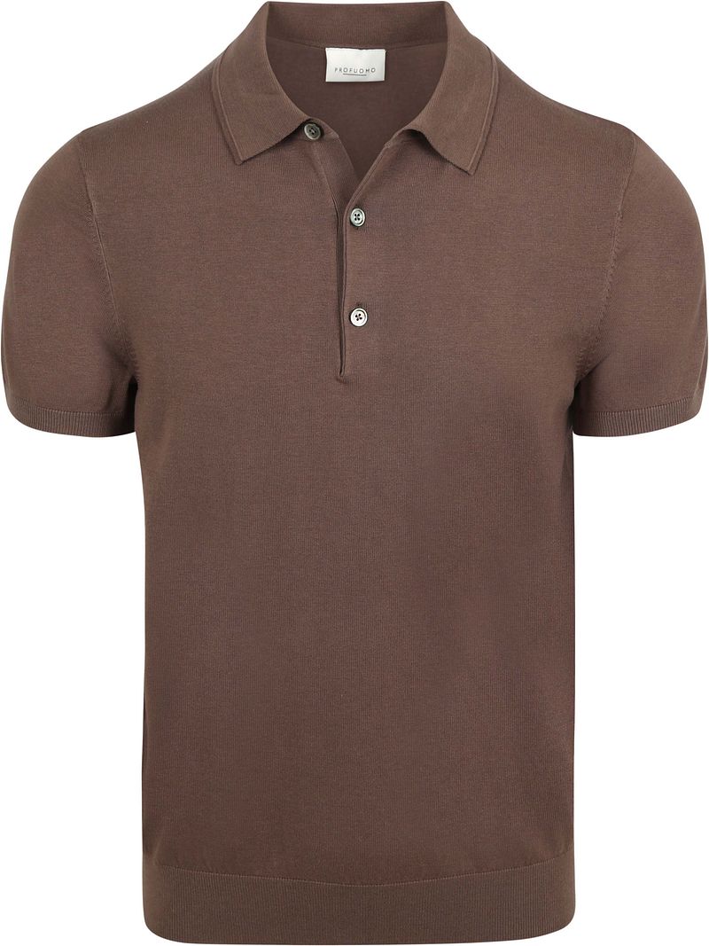 Profuomo Poloshirt Luxury Basic Braun - Größe L günstig online kaufen