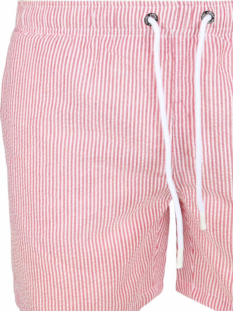 Suitable Badeshorts Stripe Seersucker Rot - Größe M günstig online kaufen