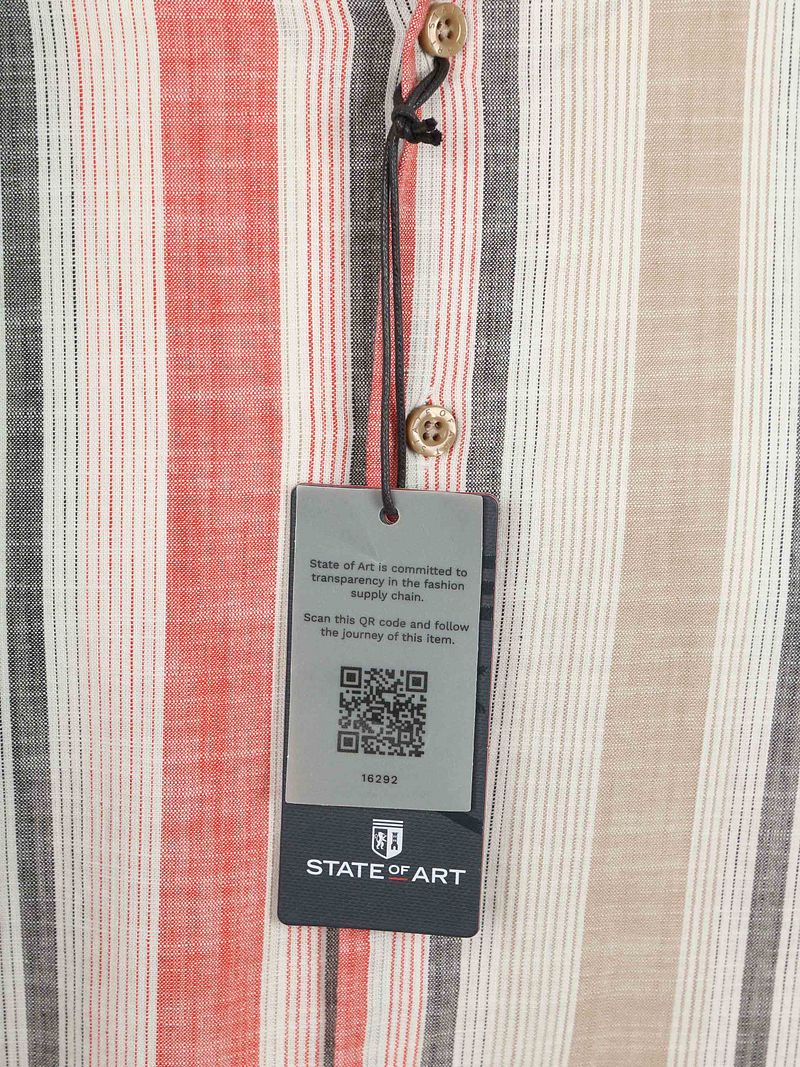 State of Art Hemd Gestreift Rot - Größe XL günstig online kaufen