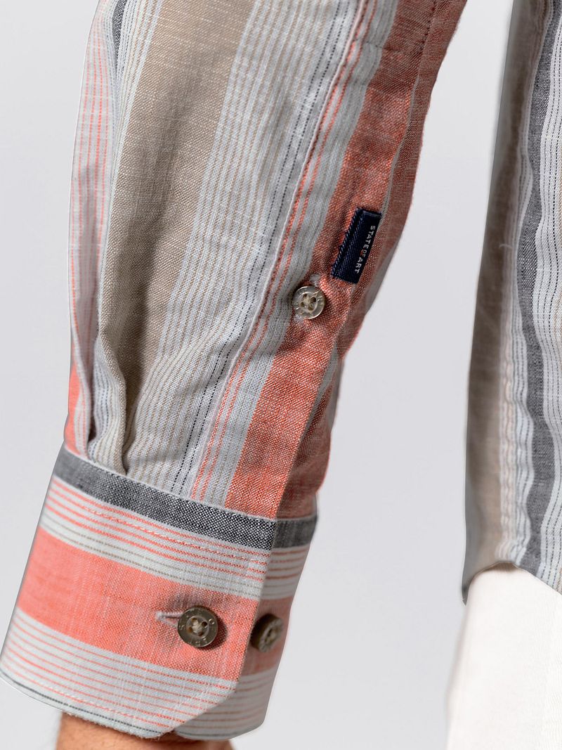 State of Art Hemd Gestreift Rot - Größe L günstig online kaufen