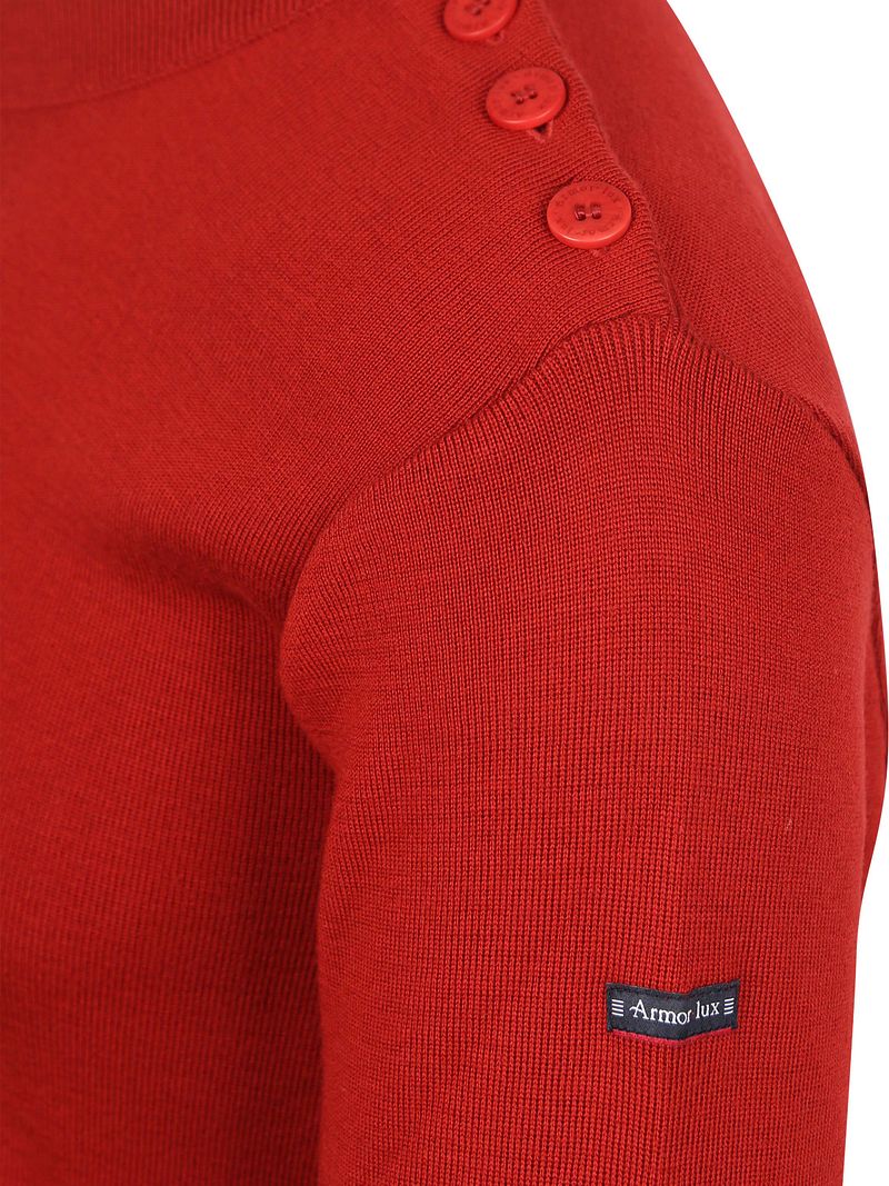 Armor-Lux Marin Goulenez Pullover Merinowolle Rot - Größe L günstig online kaufen