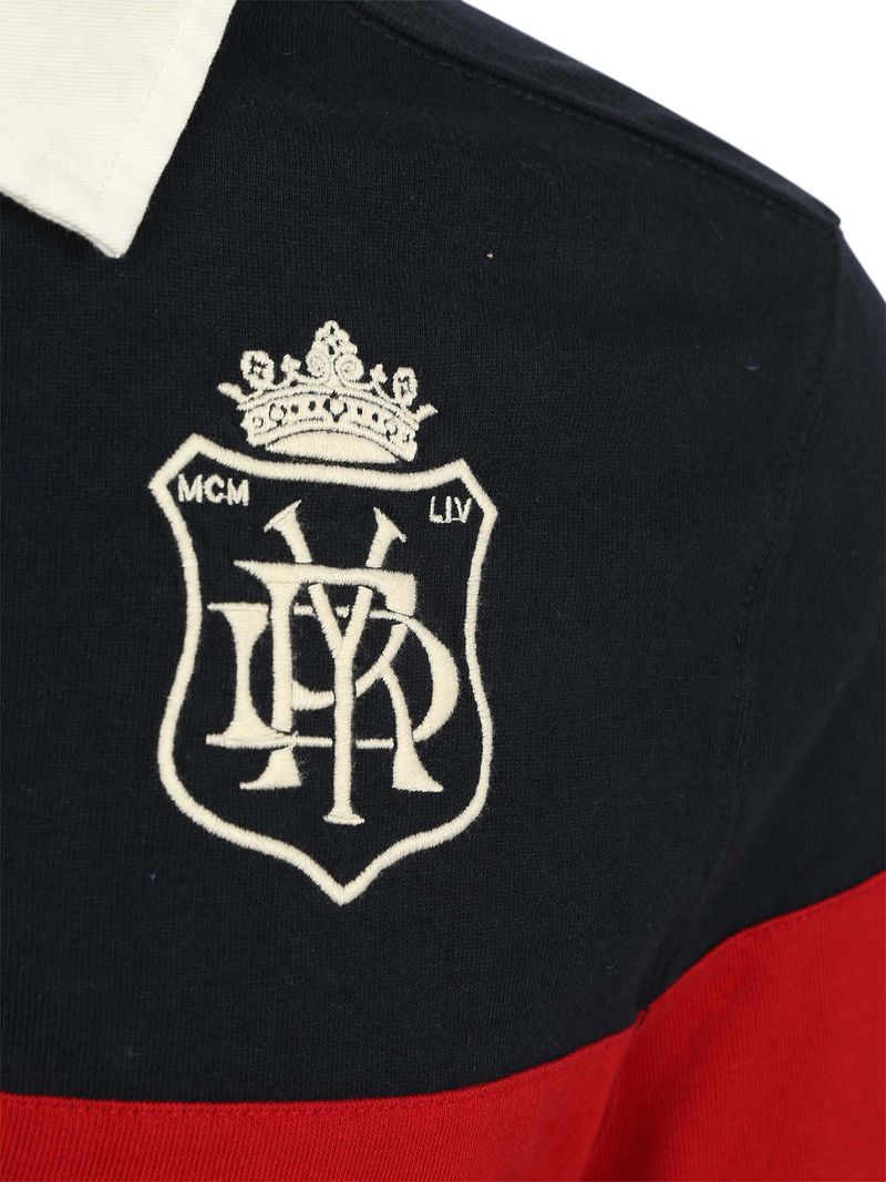 Superdry Rugby-Polo Vintage-Streifen Marineblau/Rot - Größe M günstig online kaufen