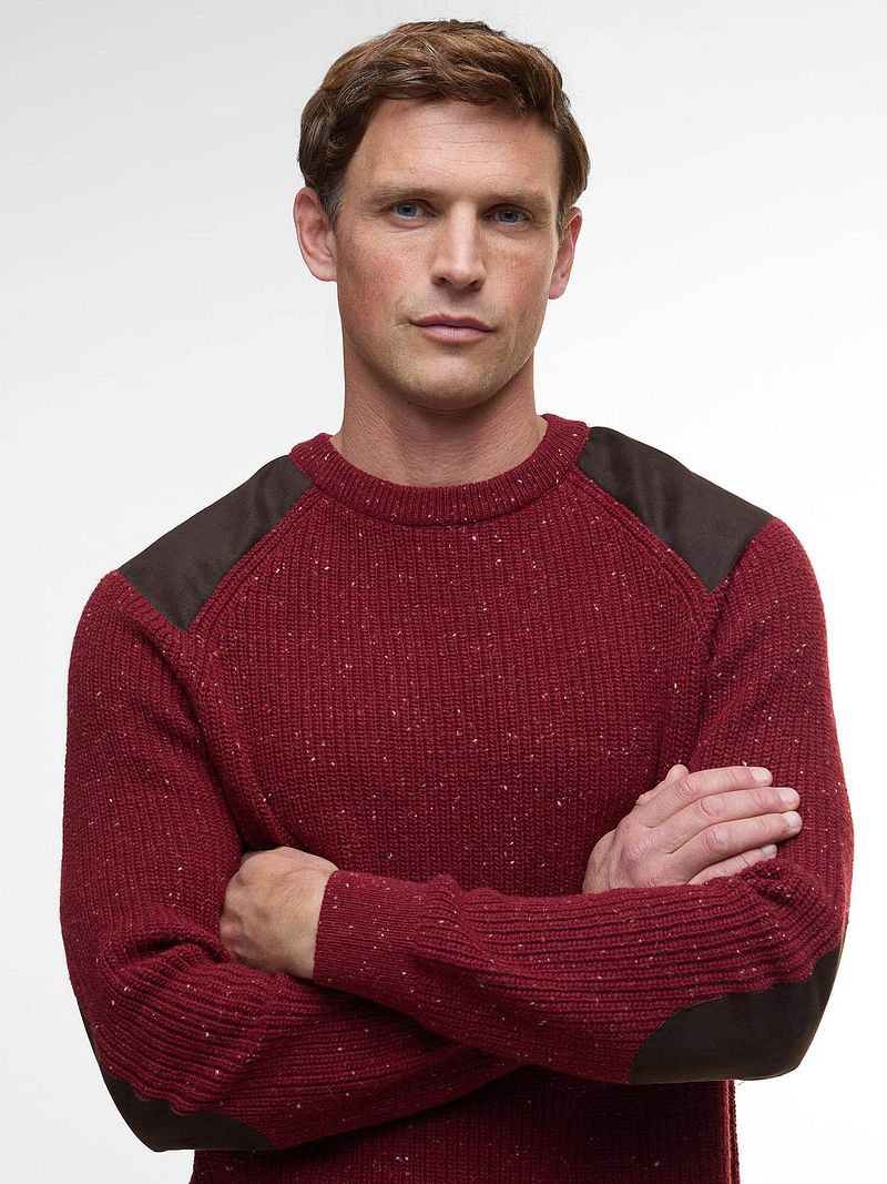 Barbour Pullover Raisthorpe Lambswool Rot - Größe M günstig online kaufen