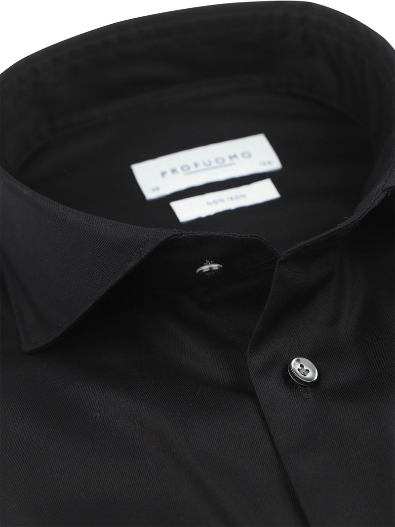 Profuomo Twill Hemd Schwarz - Größe 44 günstig online kaufen