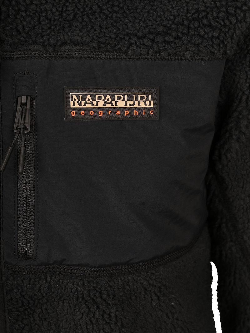 Napapijri Sweaterjacke Yupik Fleece Schwarz - Größe L günstig online kaufen
