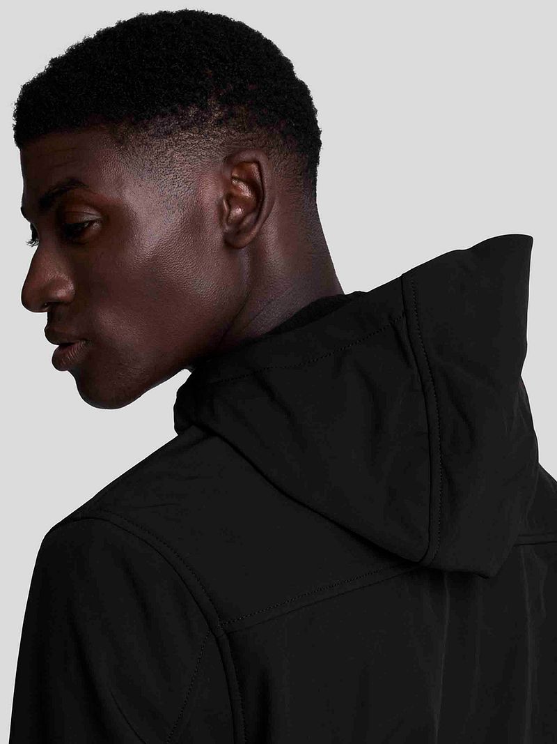 Lyle & Scott Jacke Softshell Fleece Schwarz - Größe M günstig online kaufen