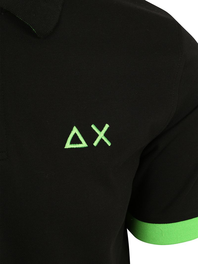Sun68 Poloshirt Big Logo Fluo Schwarz - Größe XL günstig online kaufen