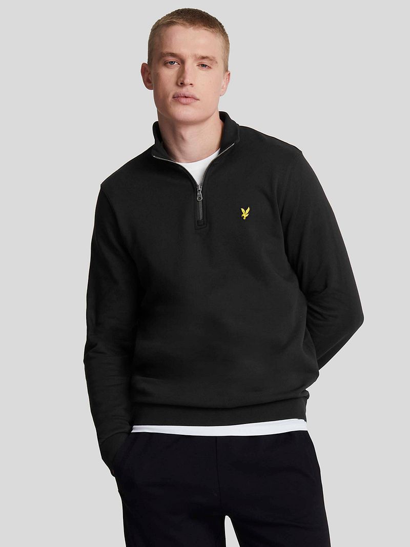 Lyle & Scott Sweat Half Zip Pull Schwarz - Größe S günstig online kaufen