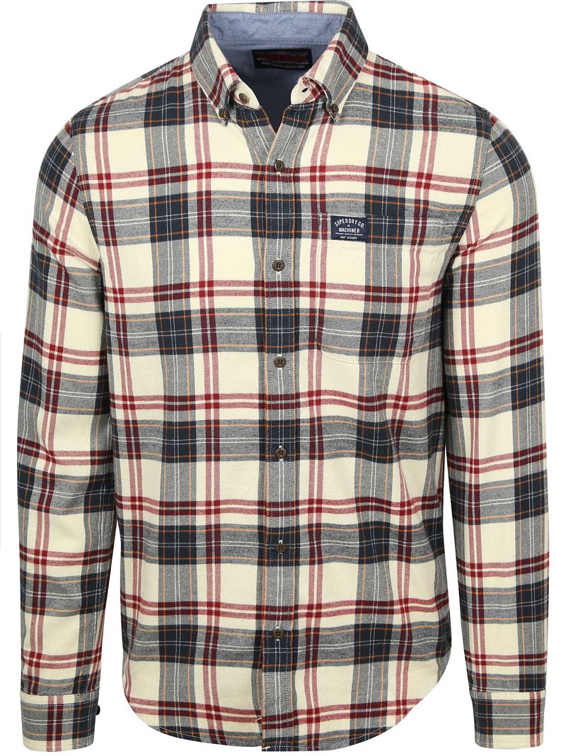 Superdry Overhemd Lumberjack Ruit Off White