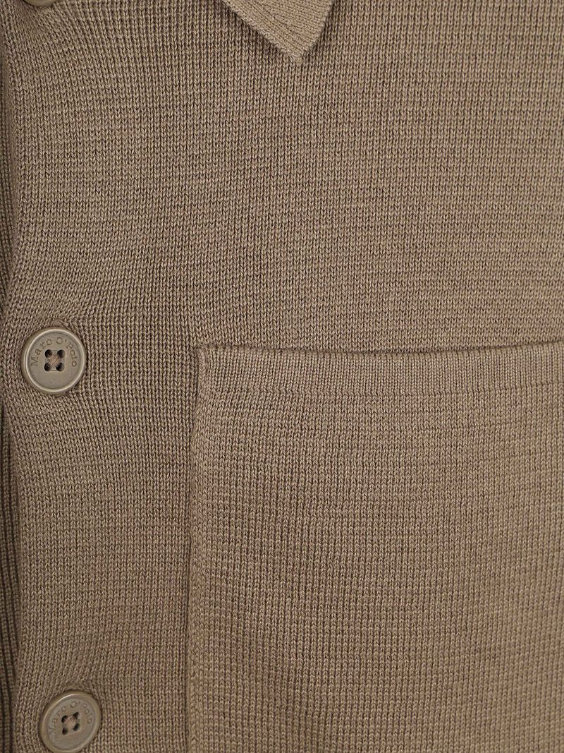 Marc O'Polo Knitted Hemdjacke Taupe - Größe XXL günstig online kaufen