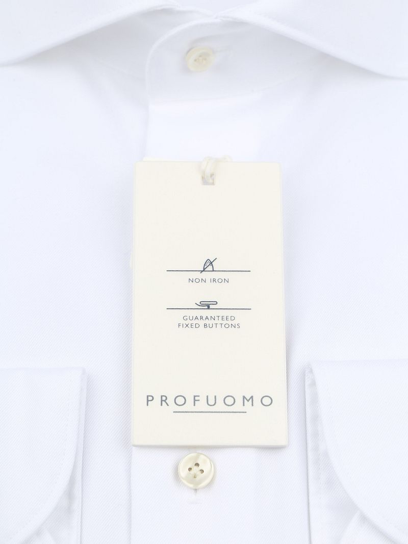Profuomo Twill Hemd Extra Long Sleeves Weiß   - Größe 37 günstig online kaufen