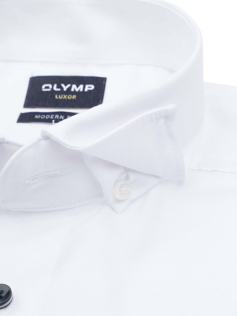 OLYMP Luxor Hemd Contrast Button Weiß - Größe 42 günstig online kaufen