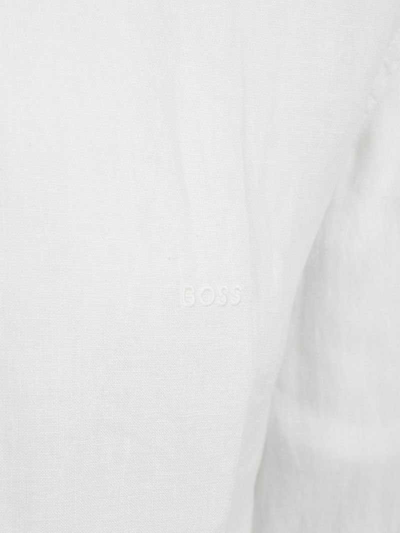 BOSS Relegant Hemd Leinen Weiß - Größe L günstig online kaufen