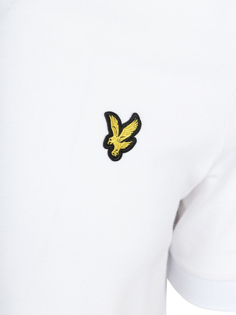 Lyle & Scott Poloshirt mit Tartan-Kragen Weiß - Größe XXL günstig online kaufen