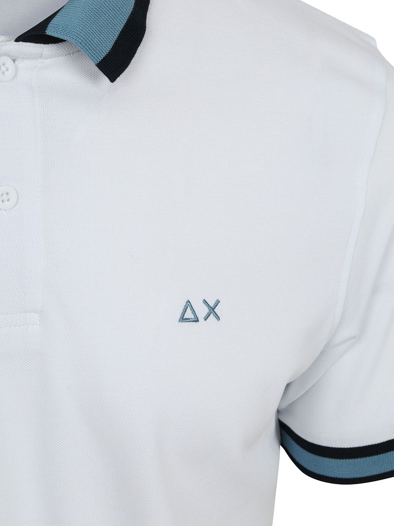 Sun68 Poloshirt Multistripes Collar Weiß - Größe XXL günstig online kaufen