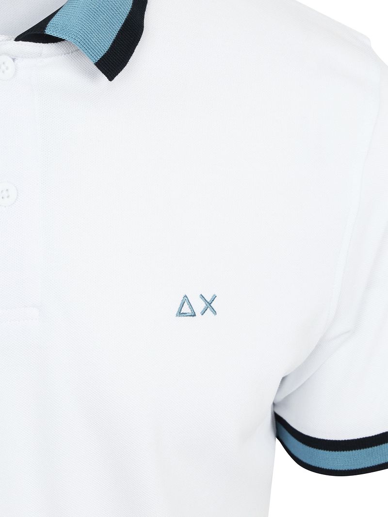 Sun68 Poloshirt Multistripes Collar Weiß - Größe XXL günstig online kaufen