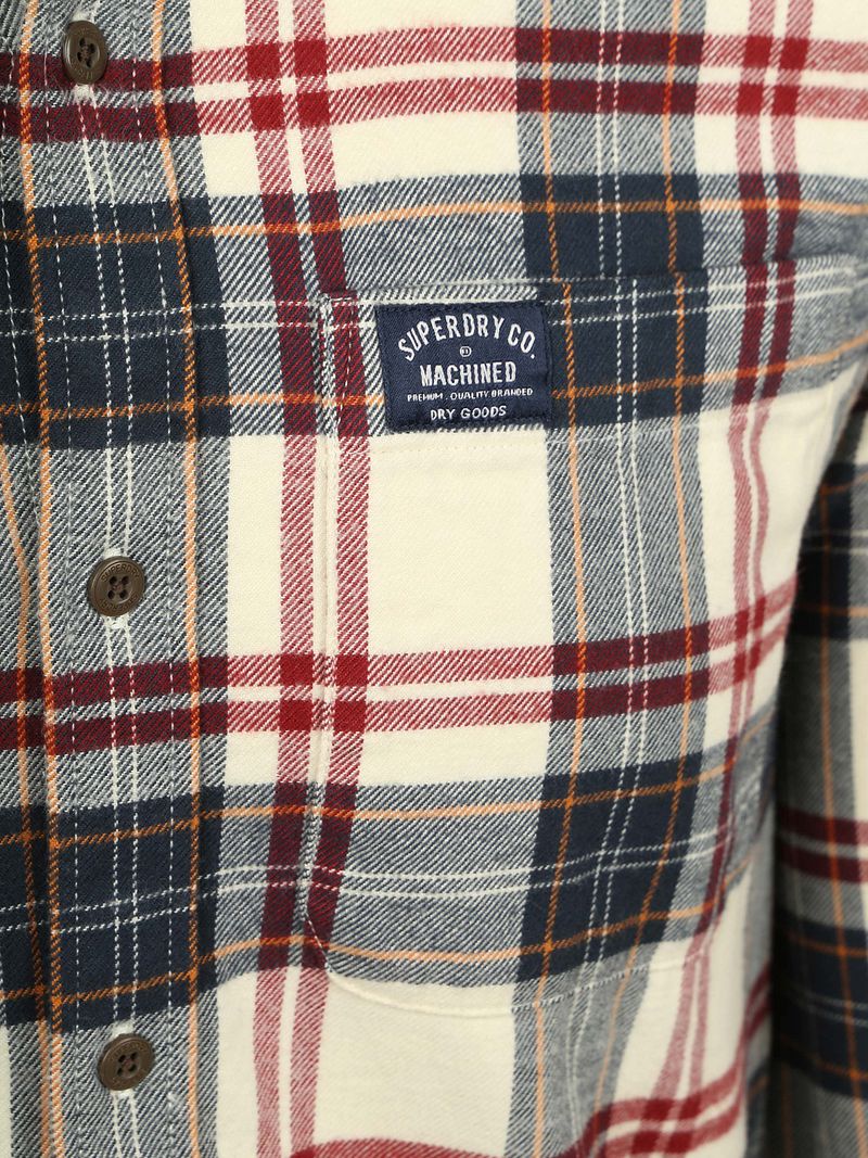 Superdry Karohemd Lumberjack Off White - Größe 3XL günstig online kaufen