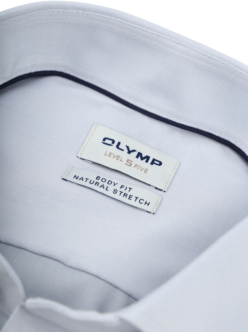 OLYMP Level 5 Hemd Twill Silver - Größe 42 günstig online kaufen
