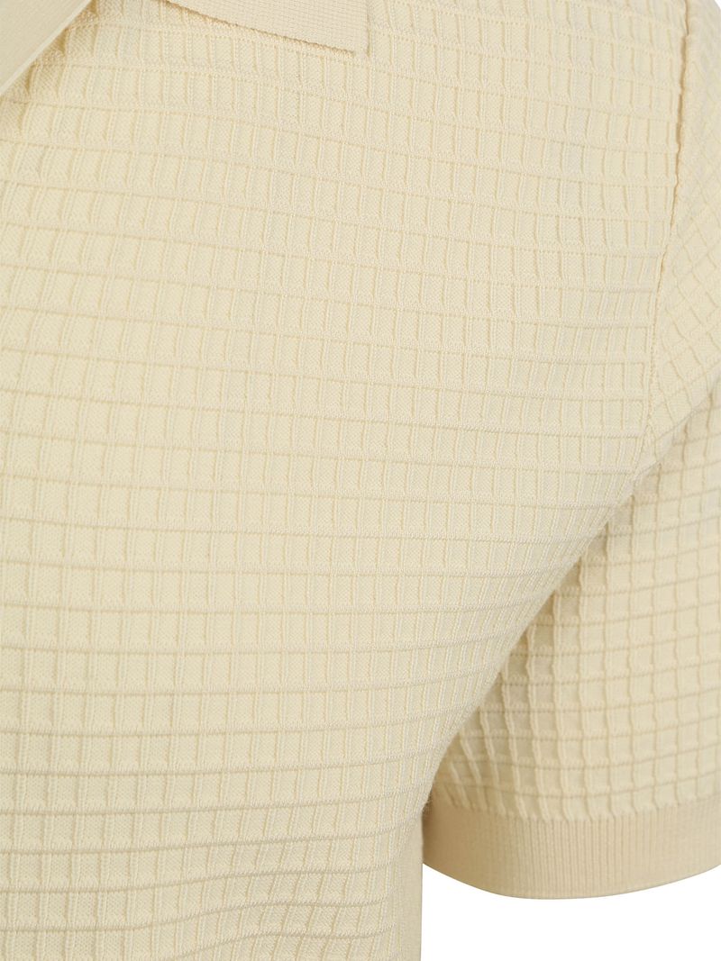 Profuomo Poloshirt Riva Structure Ecru - Größe S günstig online kaufen