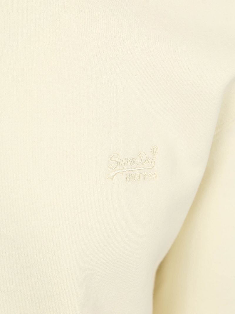 Superdry Half Zip Pullover Henley Essential Ecru - Größe M günstig online kaufen