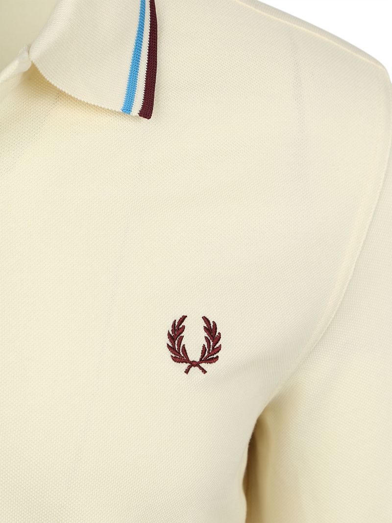 Fred Perry Langarm-Poloshirt Ecru Z46 - Größe XL günstig online kaufen